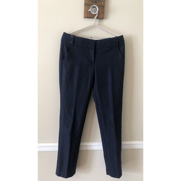 LOFT Womens Size 2 Marisa Wool Blend Dress Pants Lined Blue - Picture 1 of 8